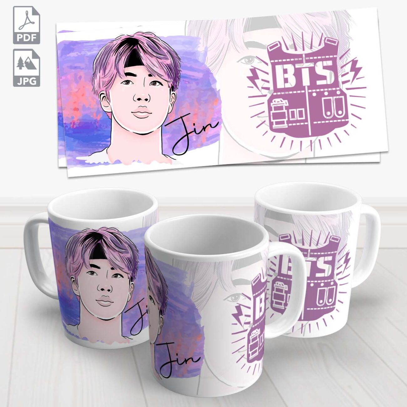 caneca bts jin