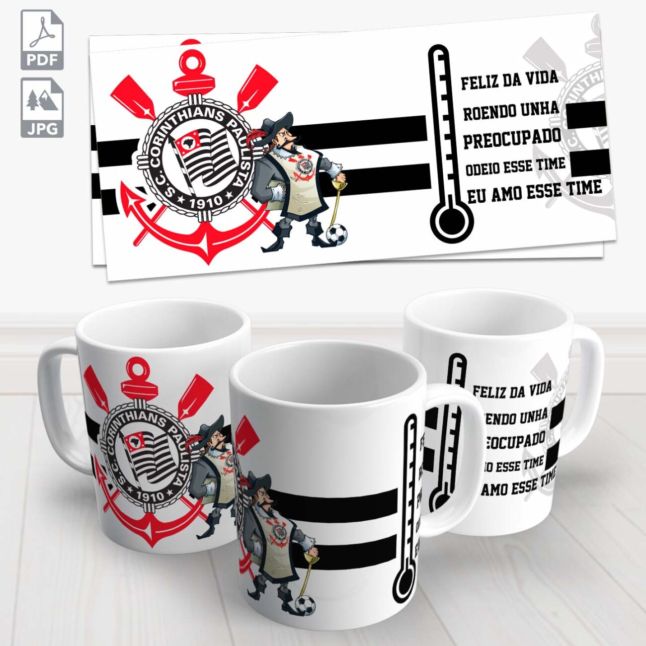 caneca chopp corinthians