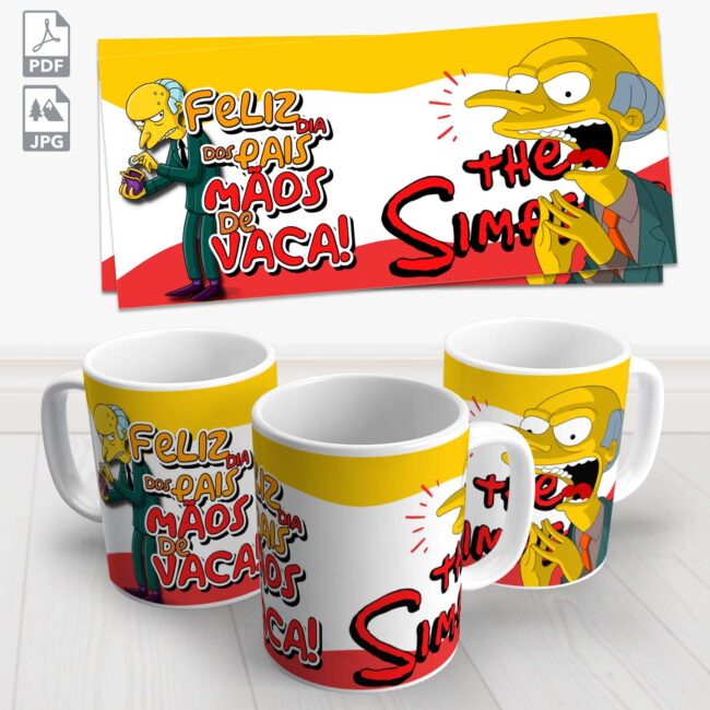 caneca dia dos pais simpsons