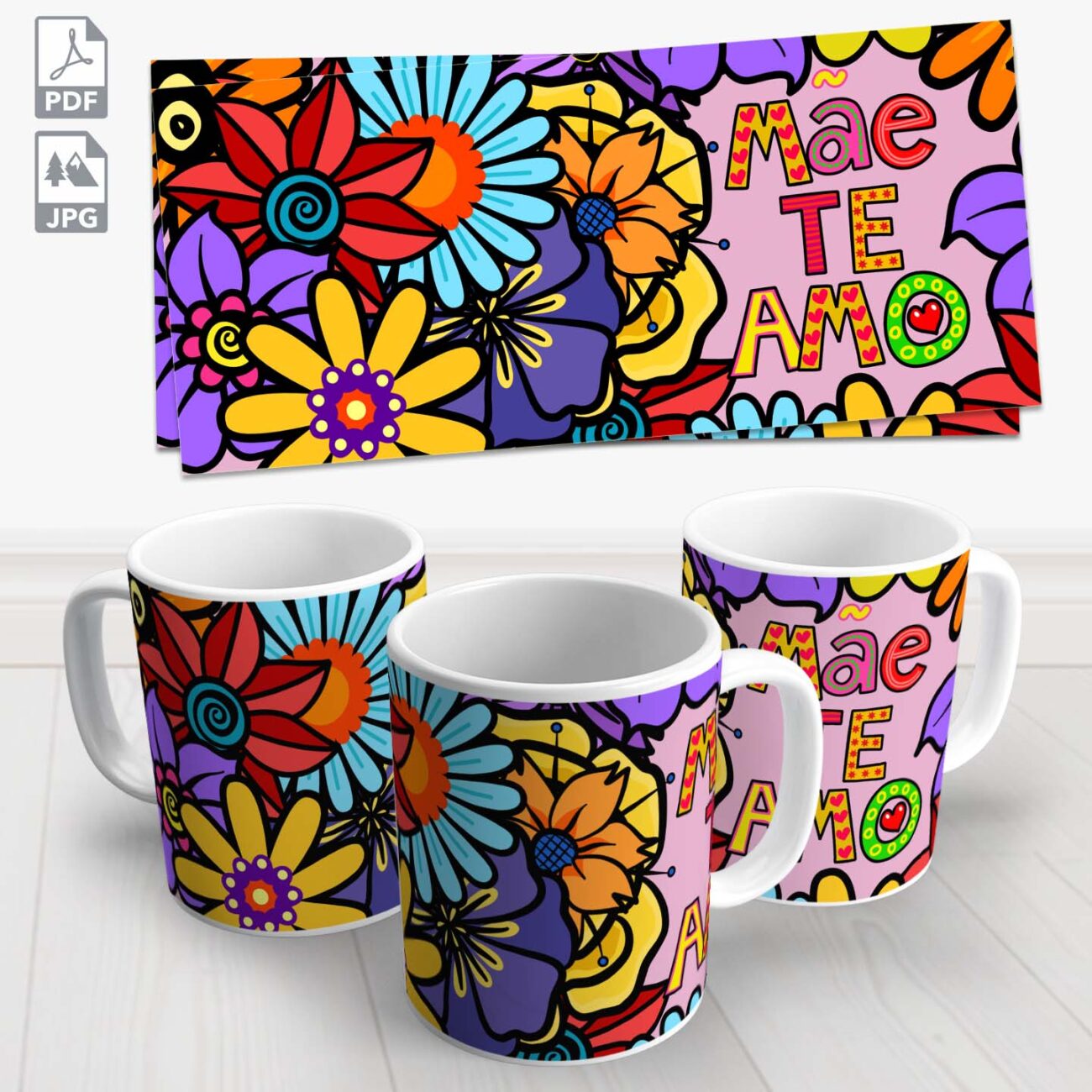 caneca dias das maes colors