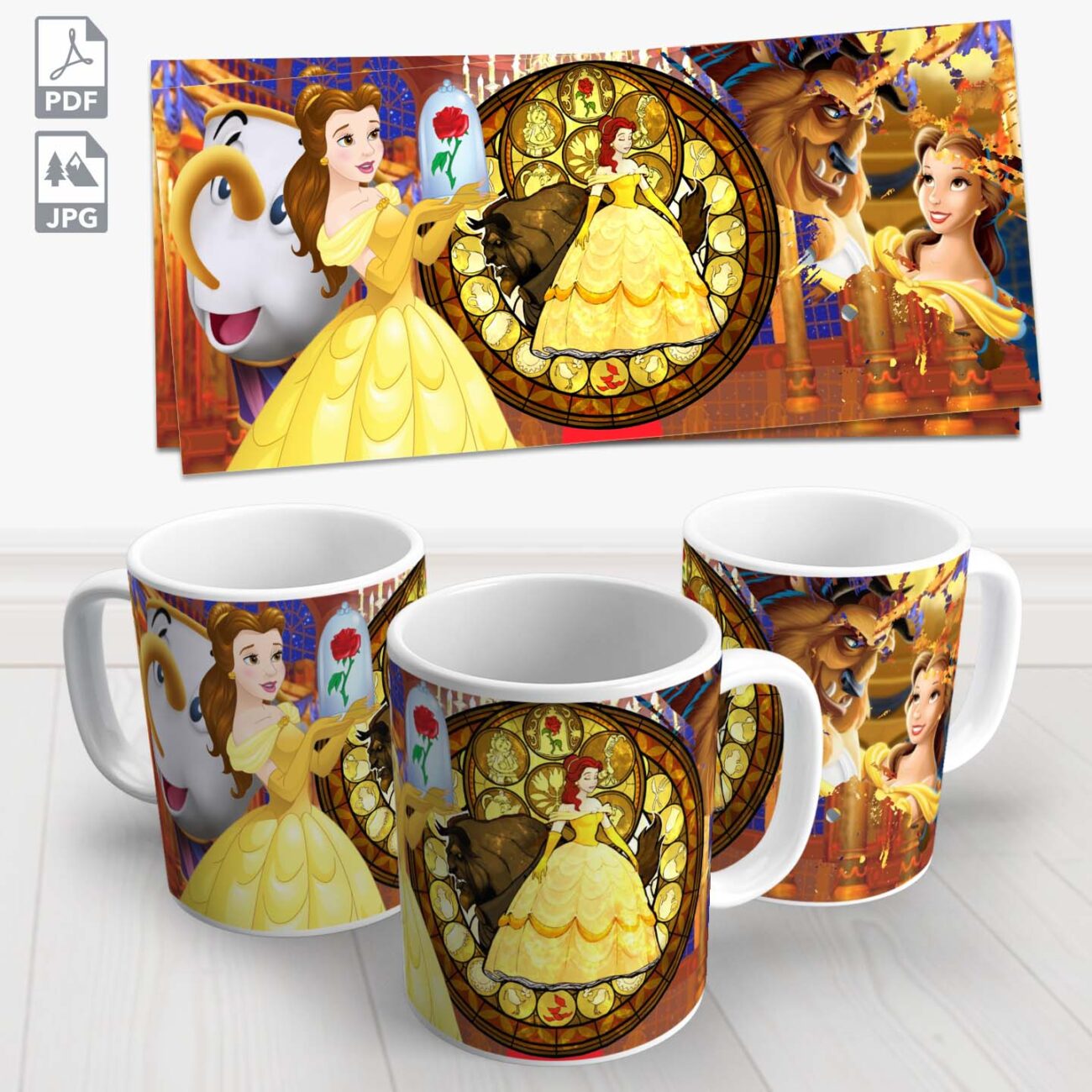 caneca disney bela