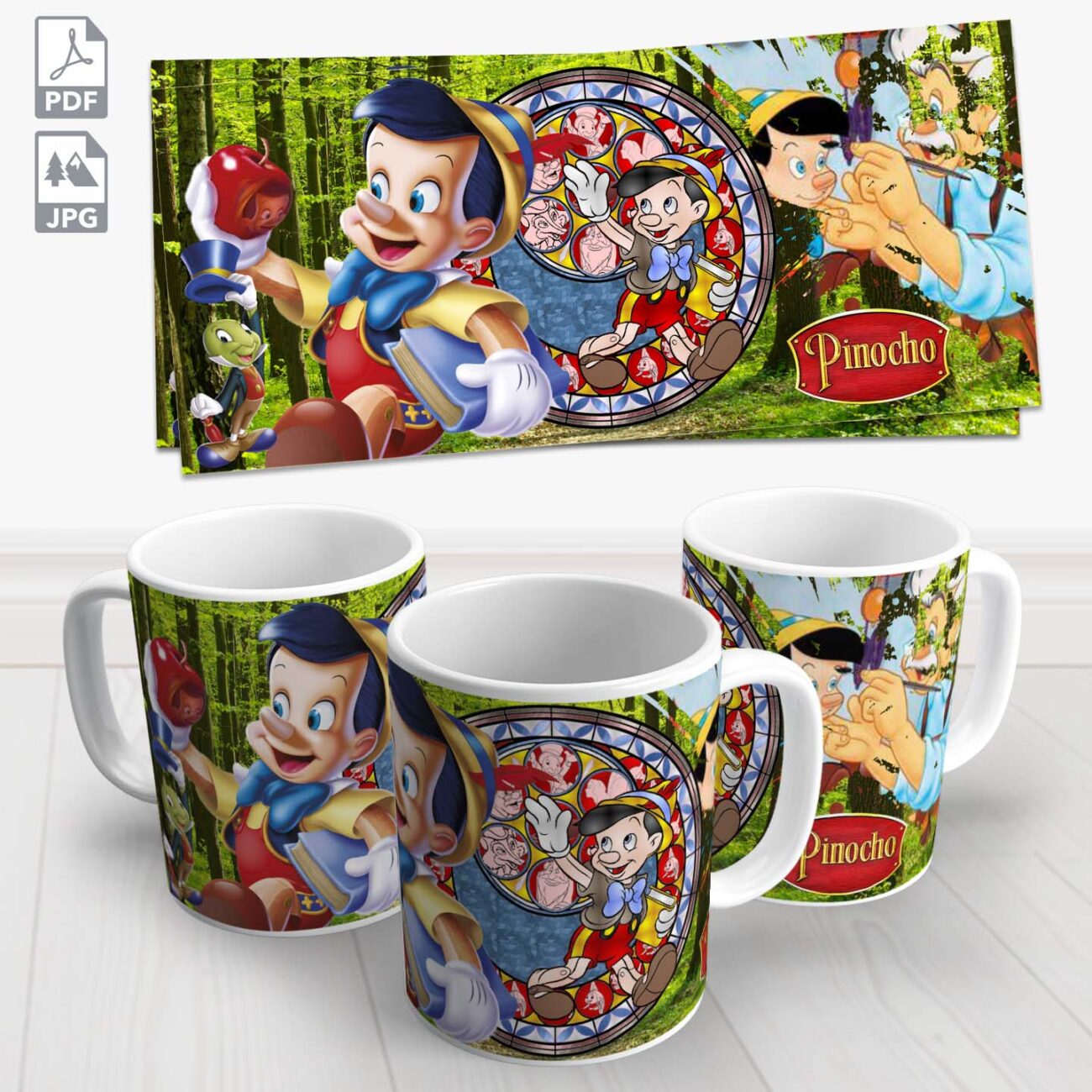 caneca disney pinoquio