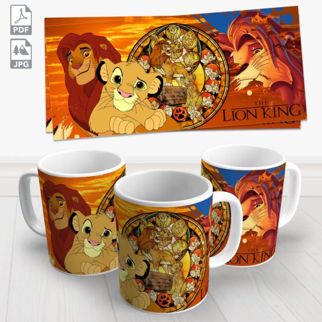 caneca disney rei leao