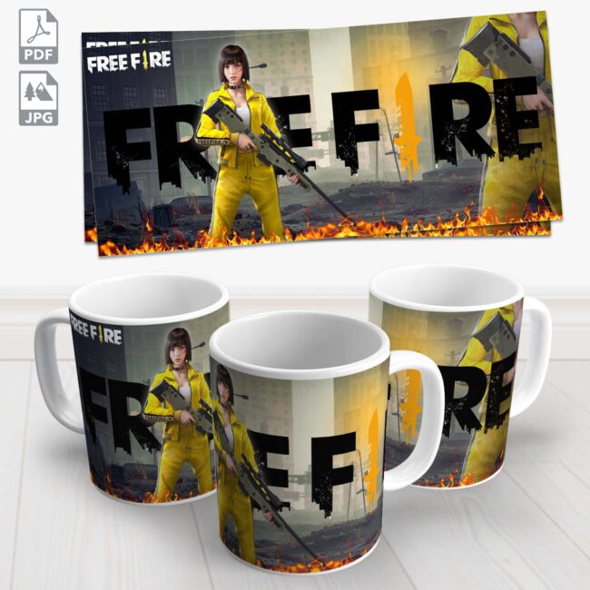 caneca free fire 10