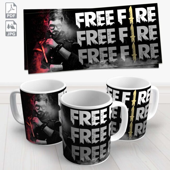 caneca free fire 11