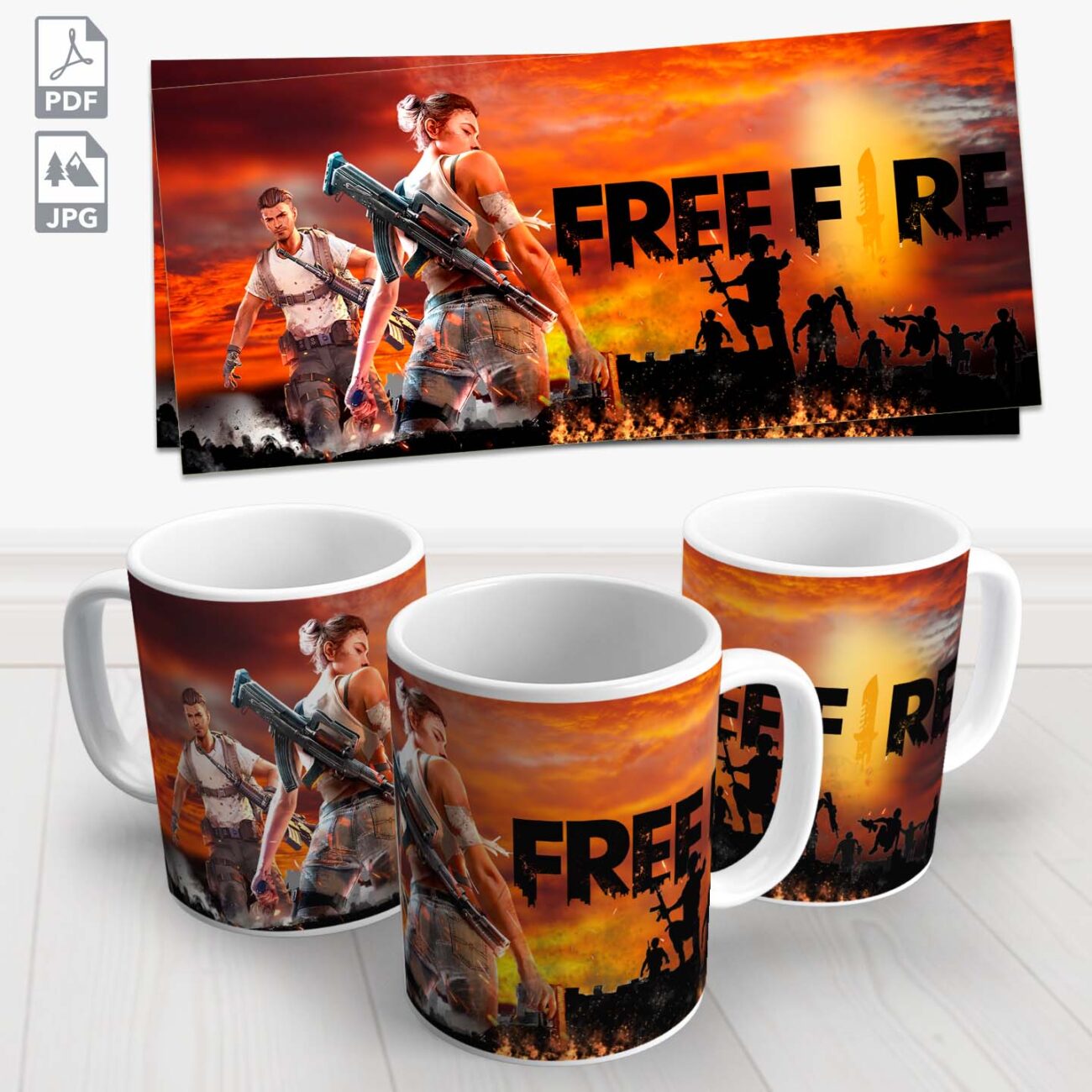 caneca free fire