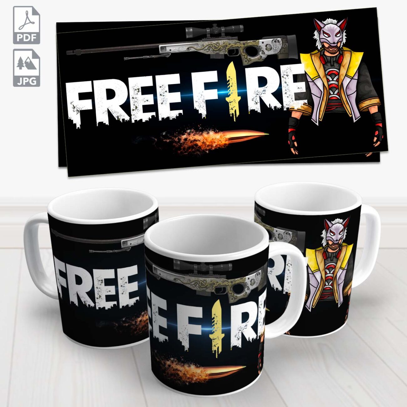 caneca free fire 2