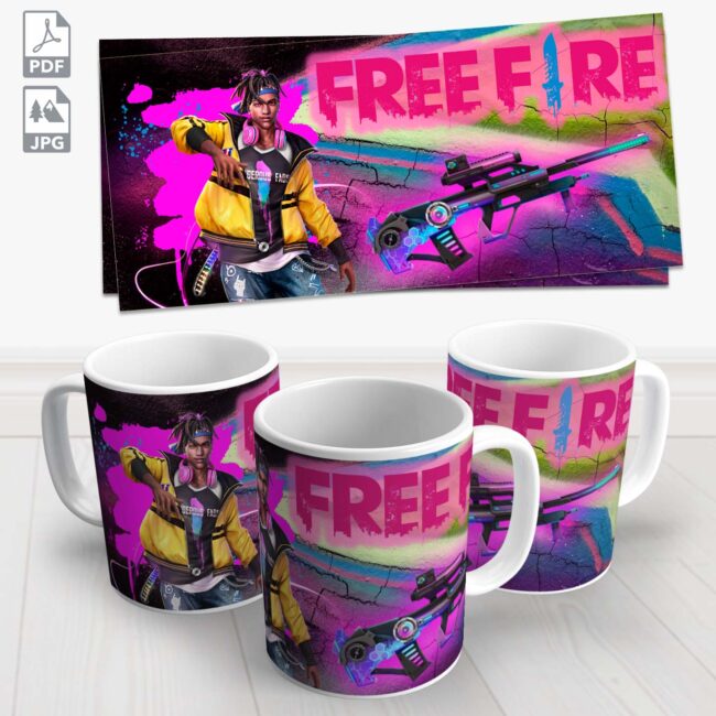 caneca free fire 3