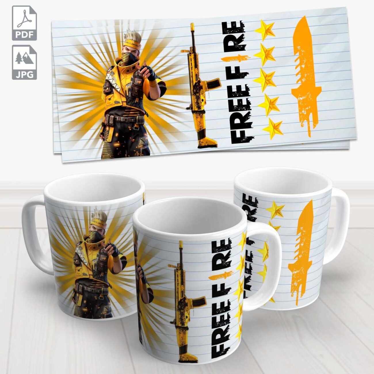 caneca free fire 4