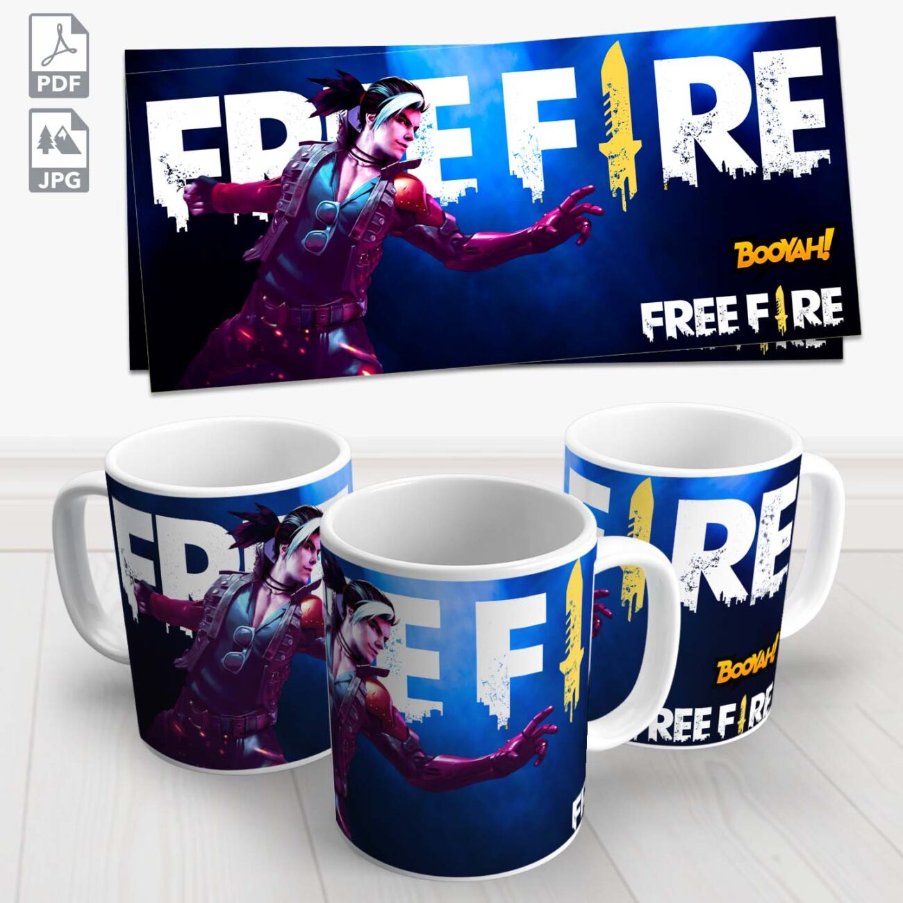 caneca free fire 8