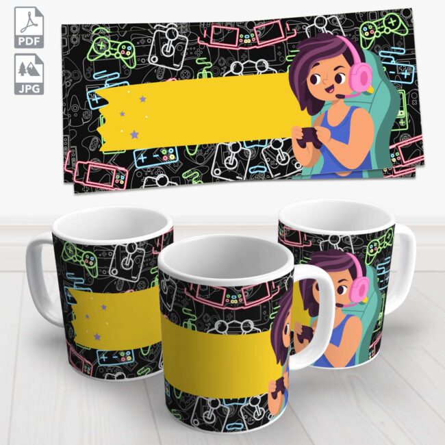 caneca gamer tambem ama 10