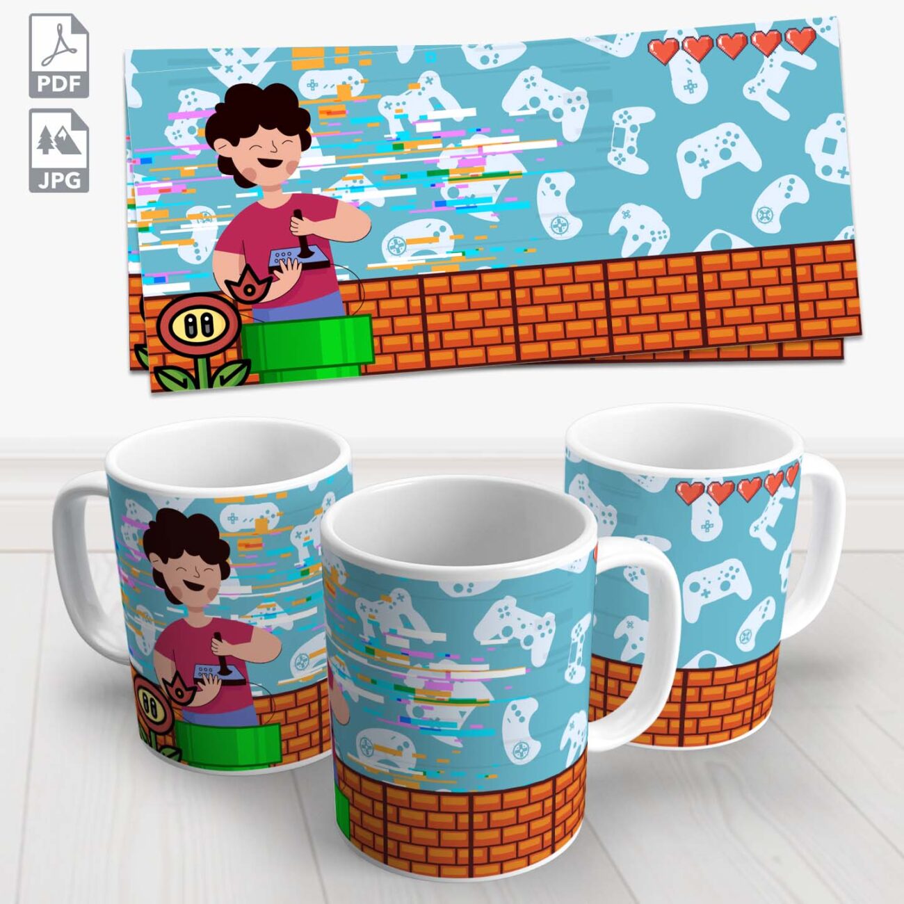 caneca gamer tambem ama 8