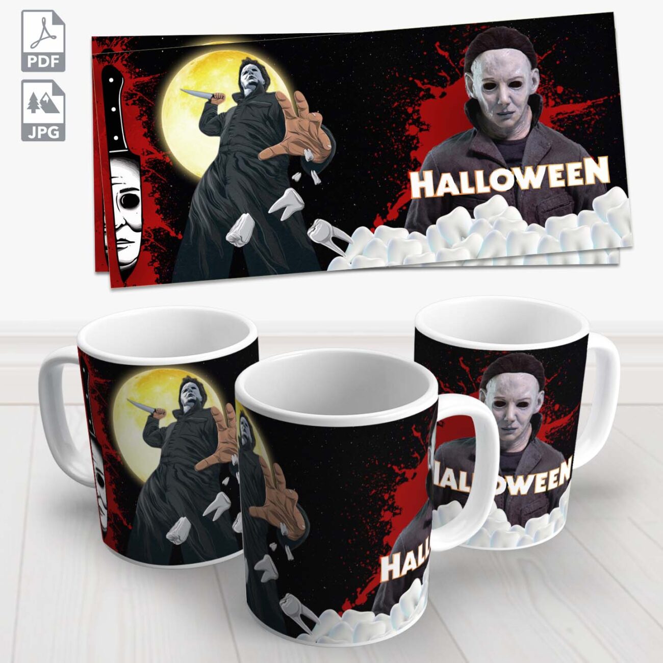 caneca halloween michael myers