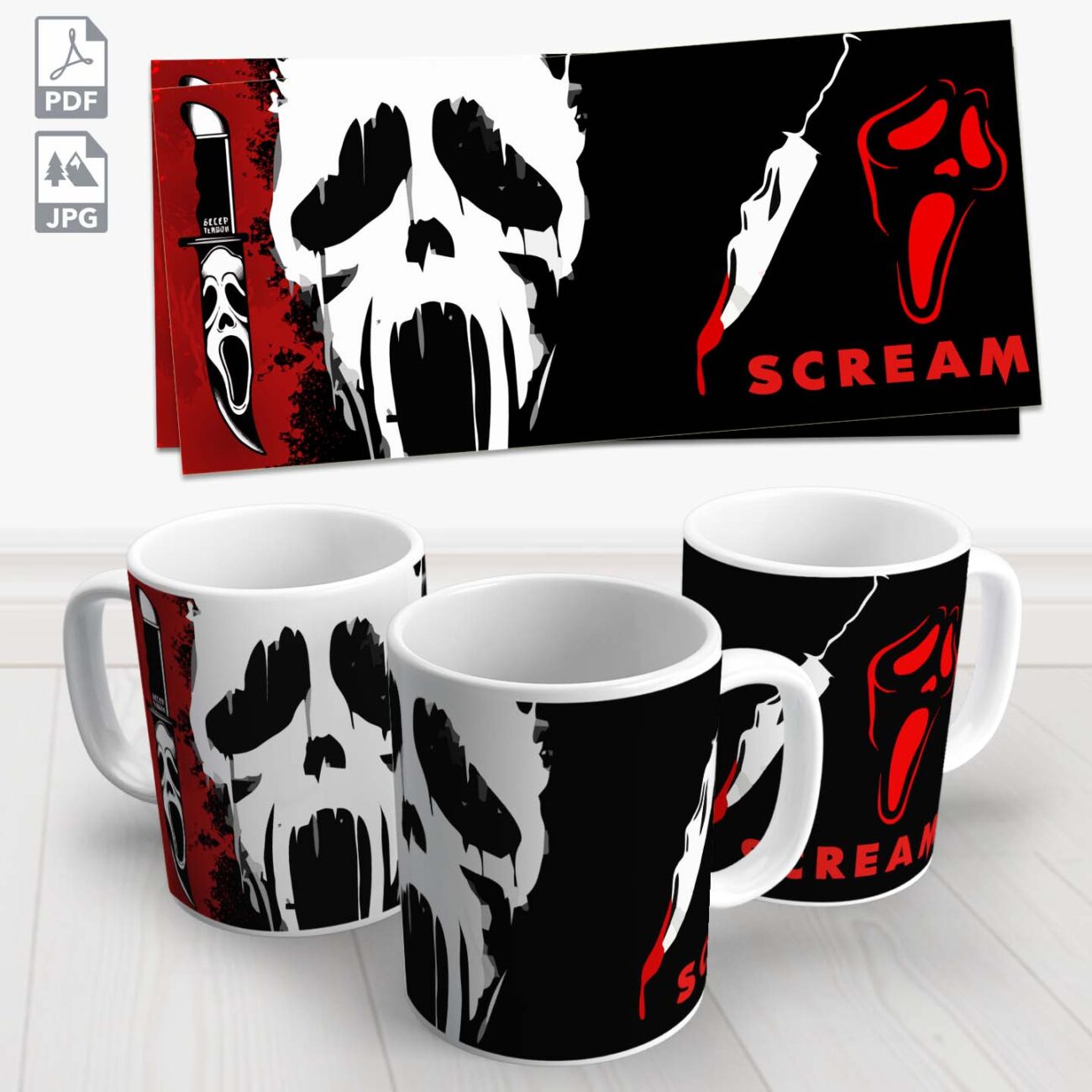 caneca halloween panico