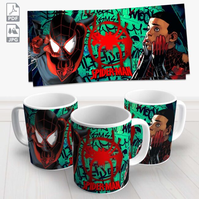 caneca homem aranha black heroes 1