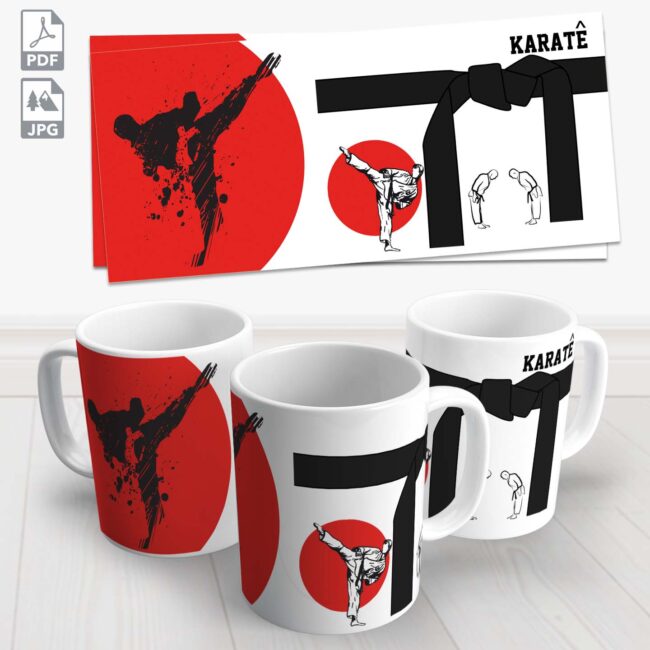 caneca karete artes marciais