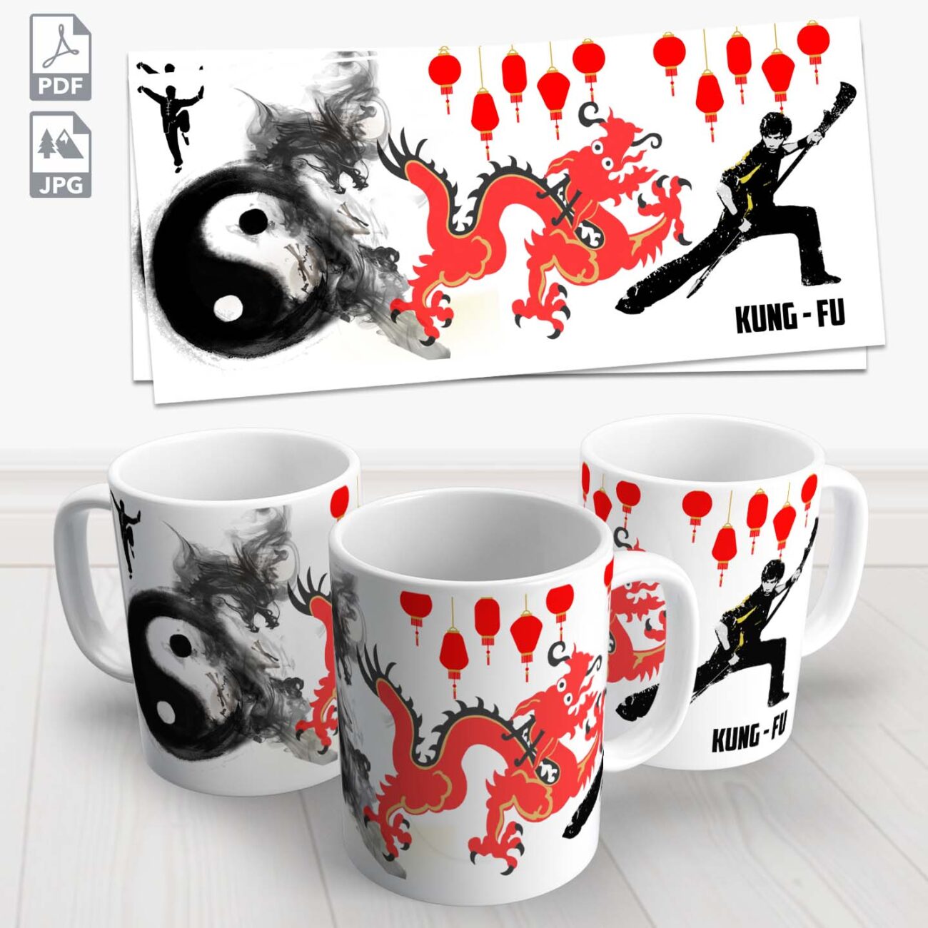 caneca kung fu artes marciais