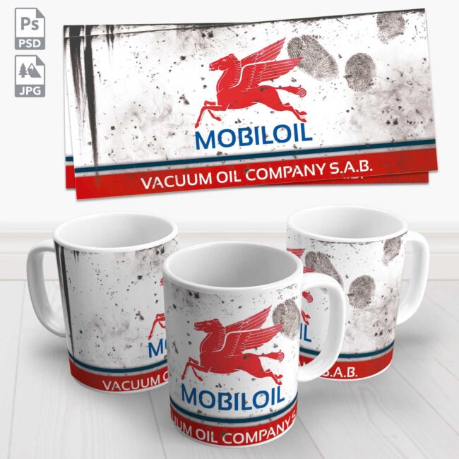 caneca lata de oleo mobiloil