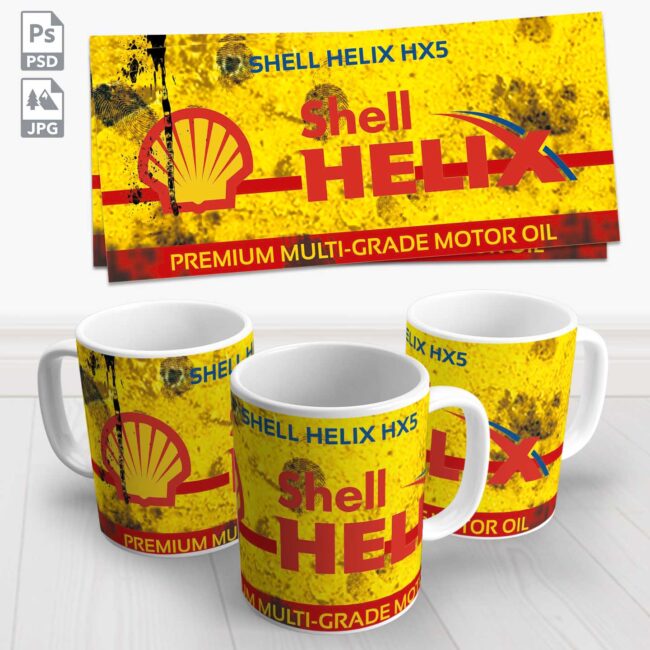 caneca lata de oleo shell helix