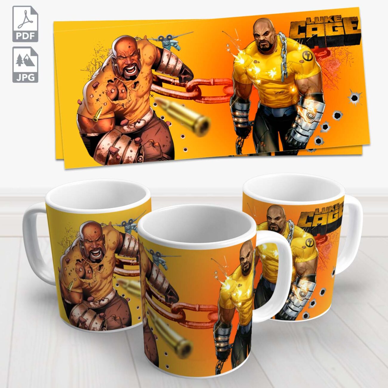 caneca luke cage black heroes 1