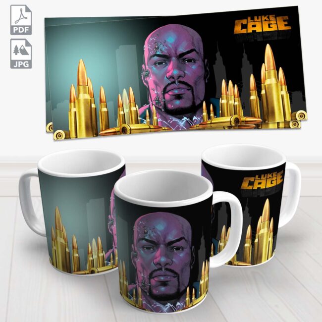 caneca luke cage black heroes