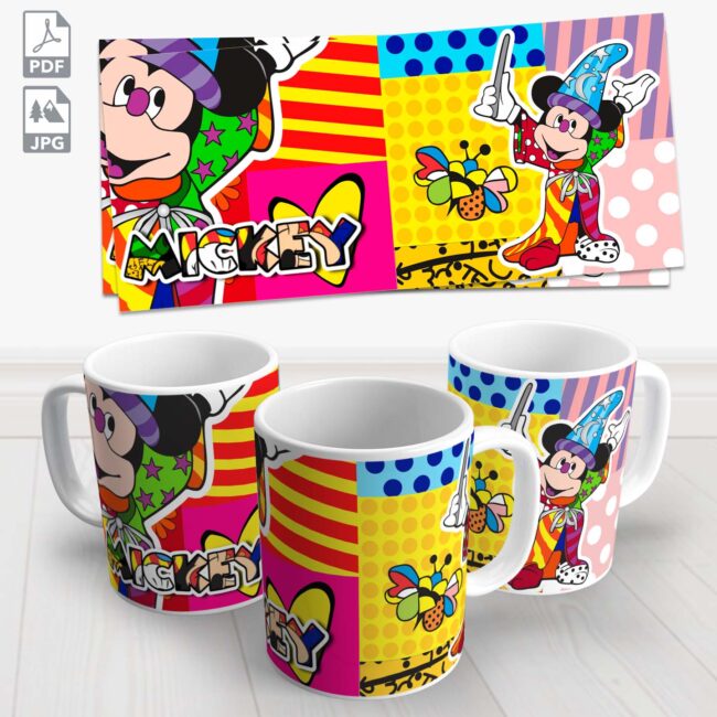 caneca mickey mouse colorida 1