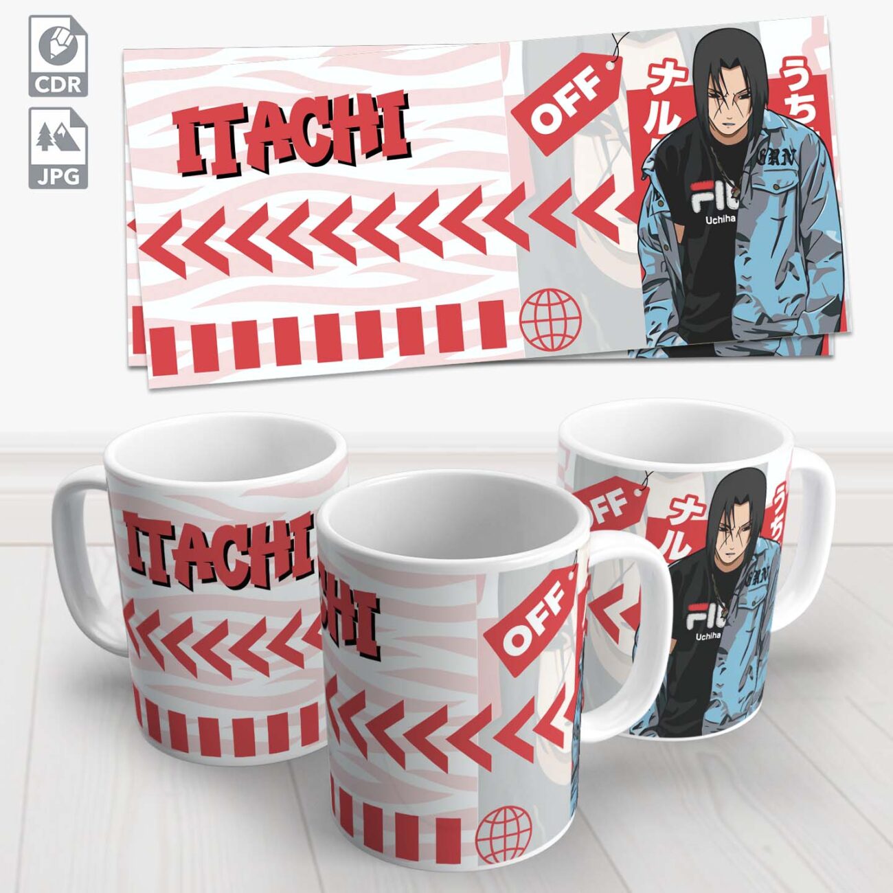 caneca naruto drip itachi