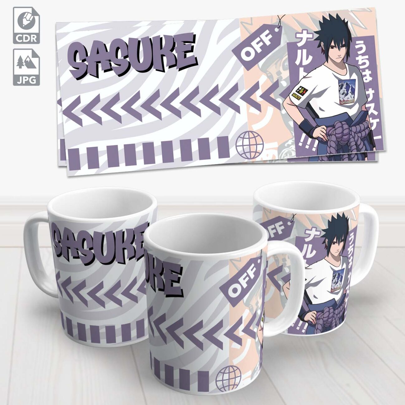 caneca naruto drip sasuke