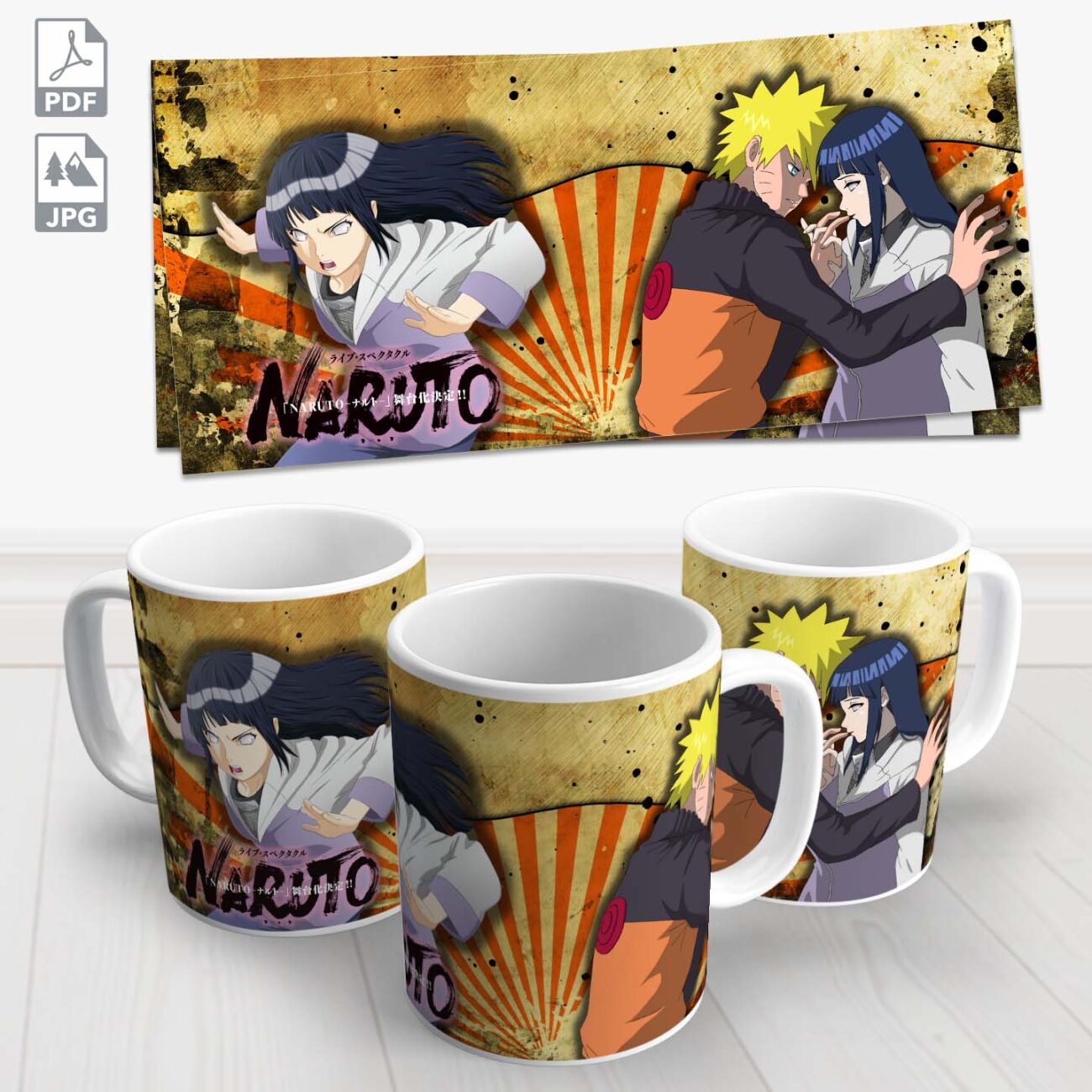 caneca naruto e hinata