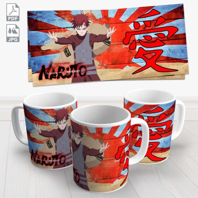 caneca naruto gaara