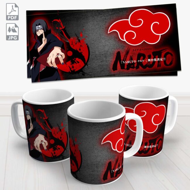 caneca naruto itachi uchiha