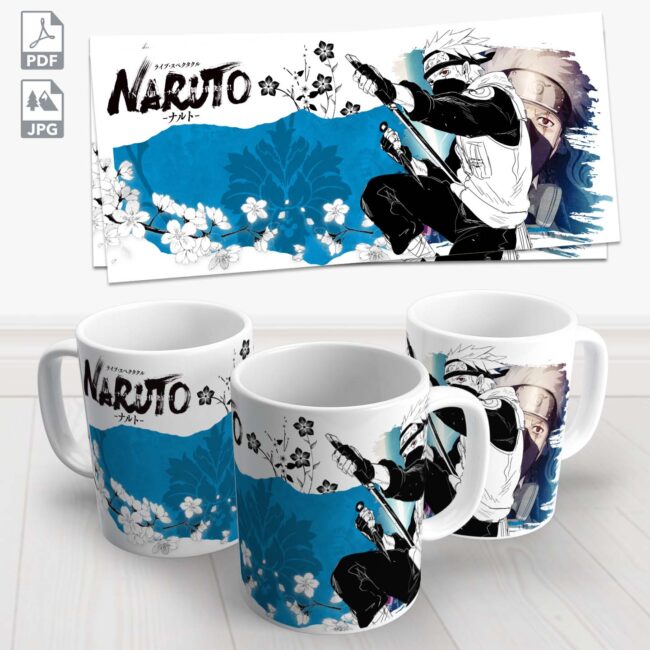 caneca naruto kakashi