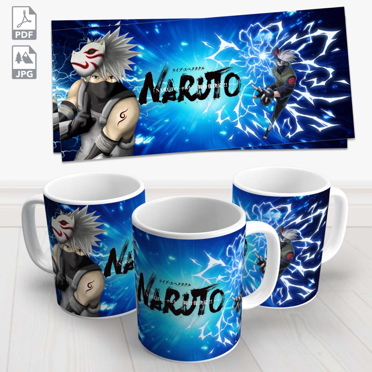 caneca naruto kakashi