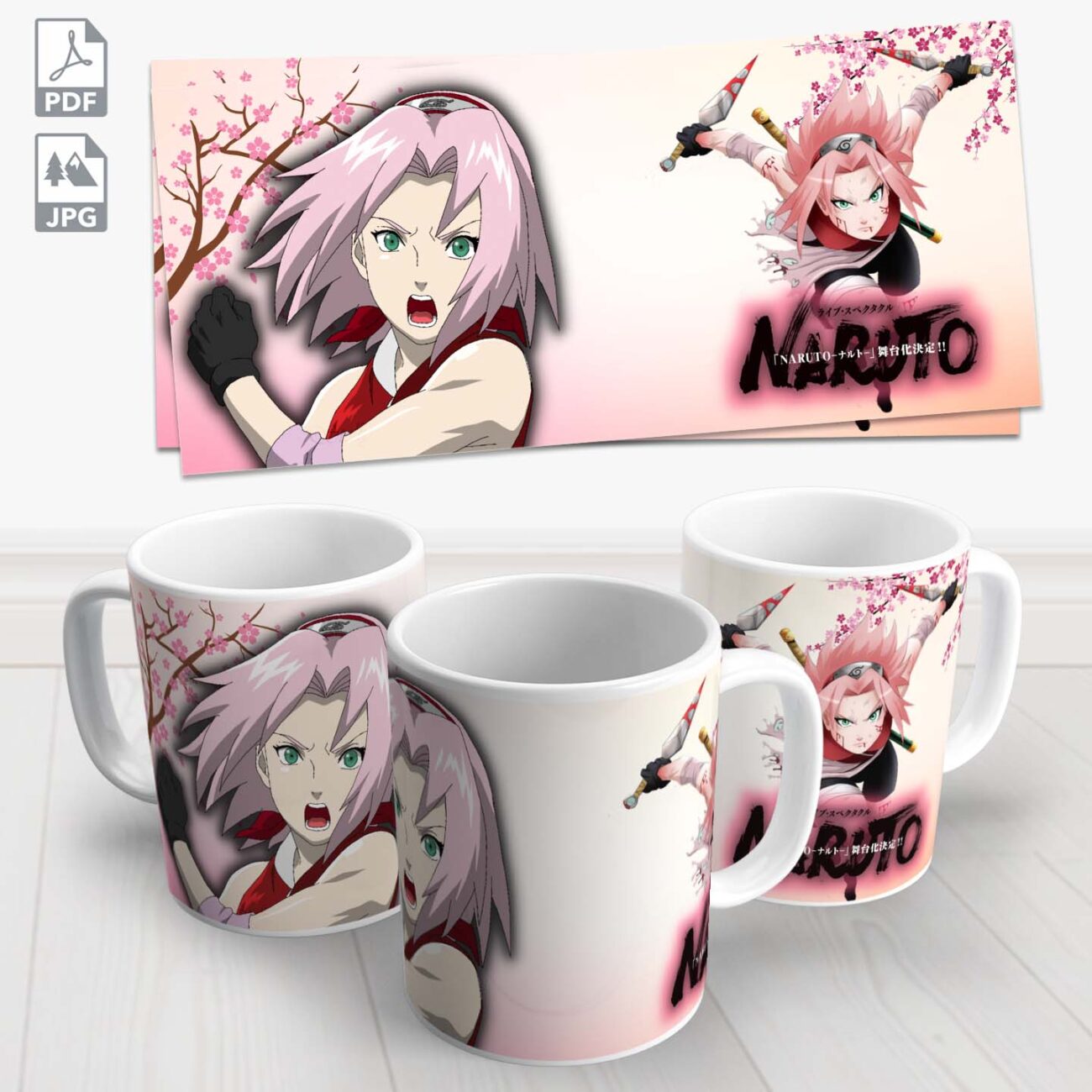 caneca naruto sakura