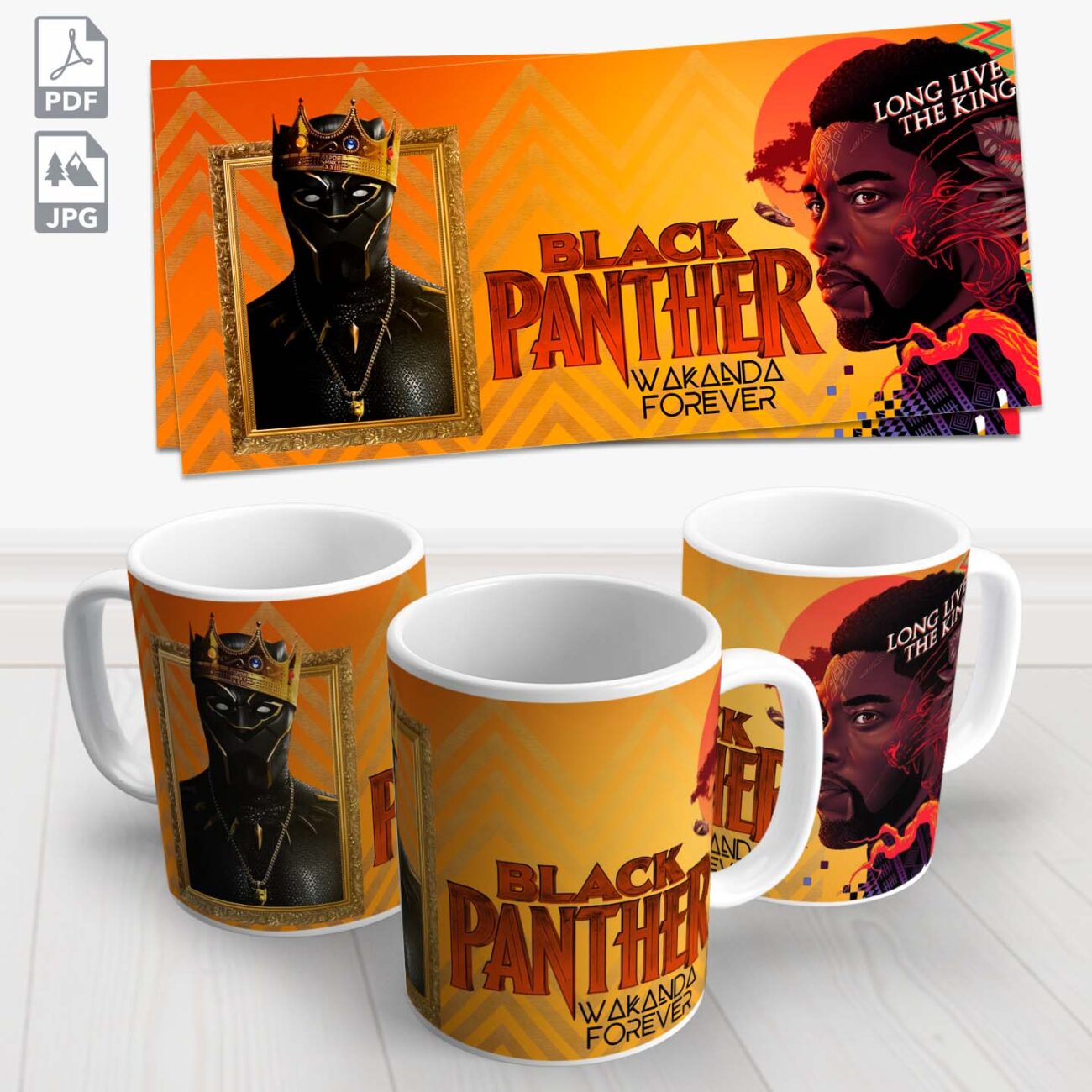 caneca pantera negra black heroes