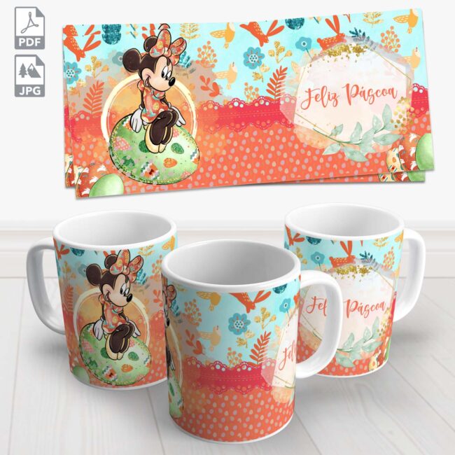 caneca pascoa minnie