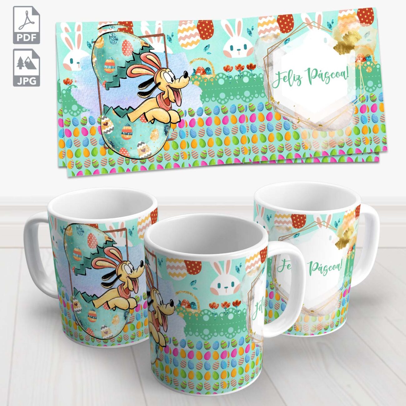 caneca pascoa plutos