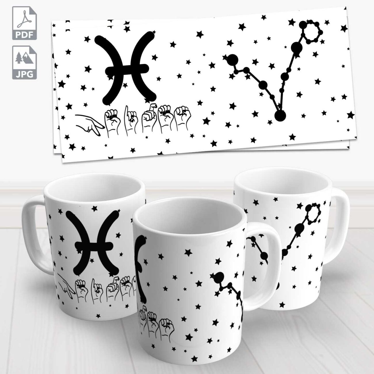 caneca signo peixes