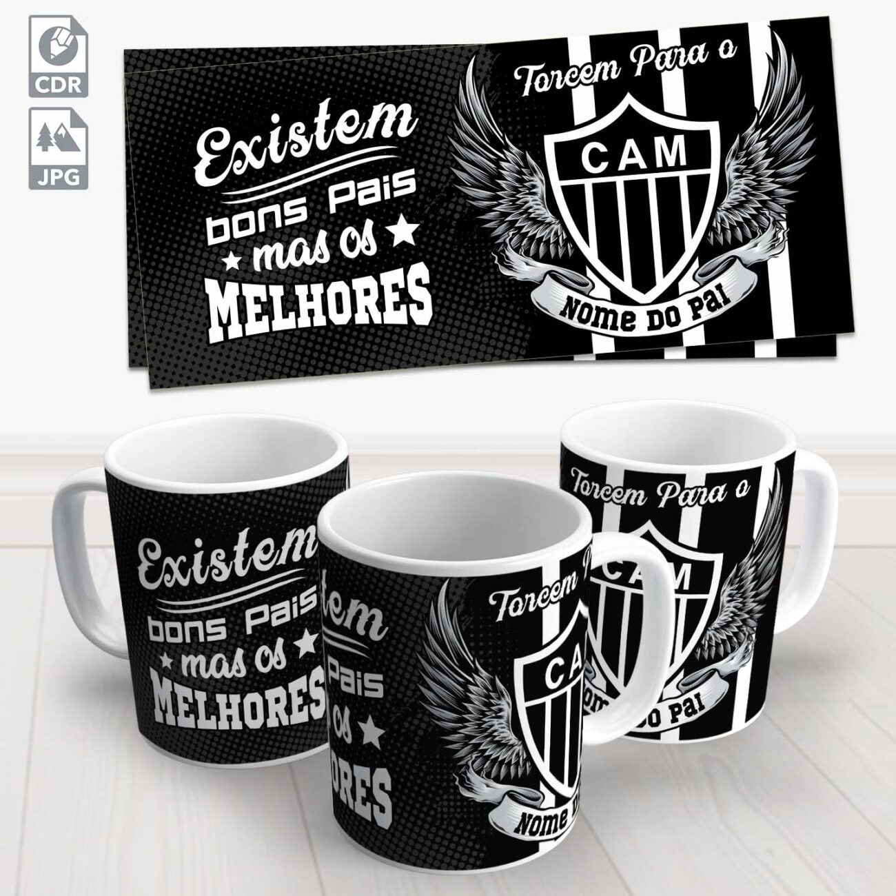 caneca dia dos pais atletico mineiro