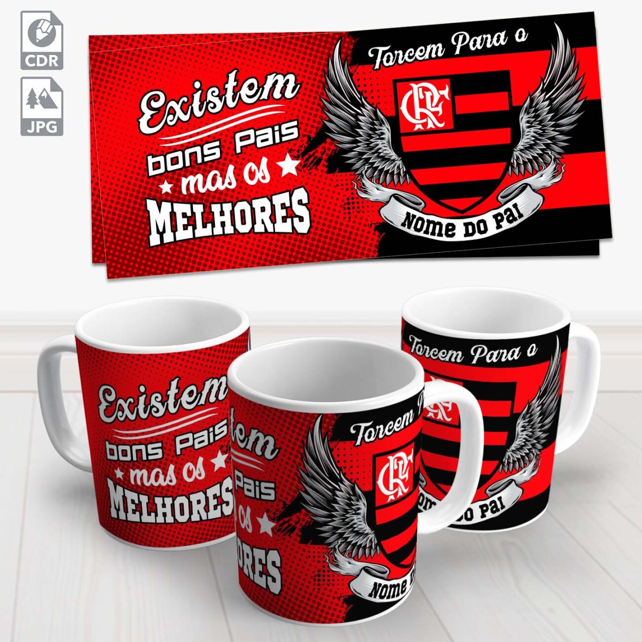 caneca dia dos pais flamengo